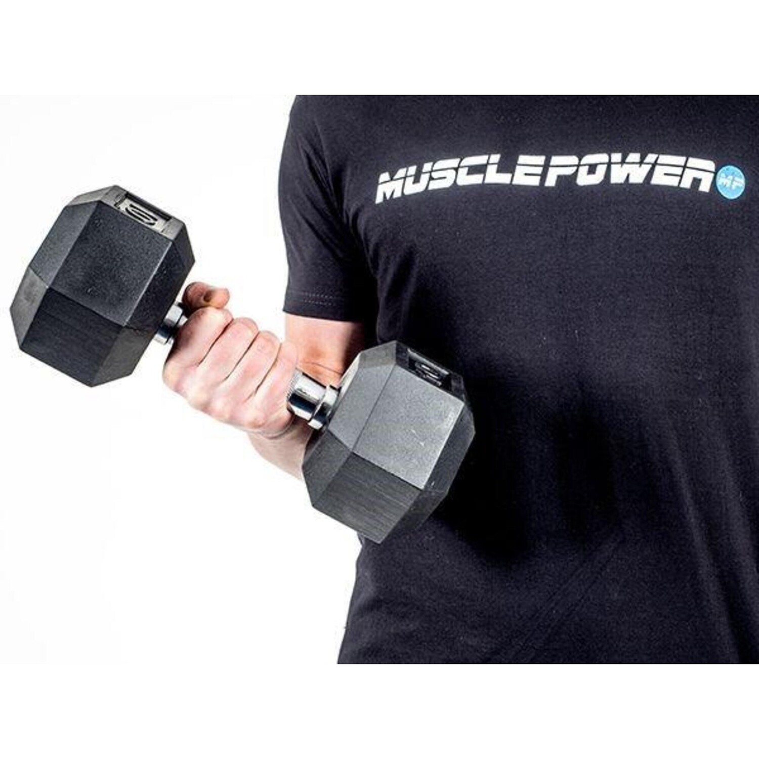 

Гантели Muscle Power Hexa - Каждая - 17,5 кг, серебро