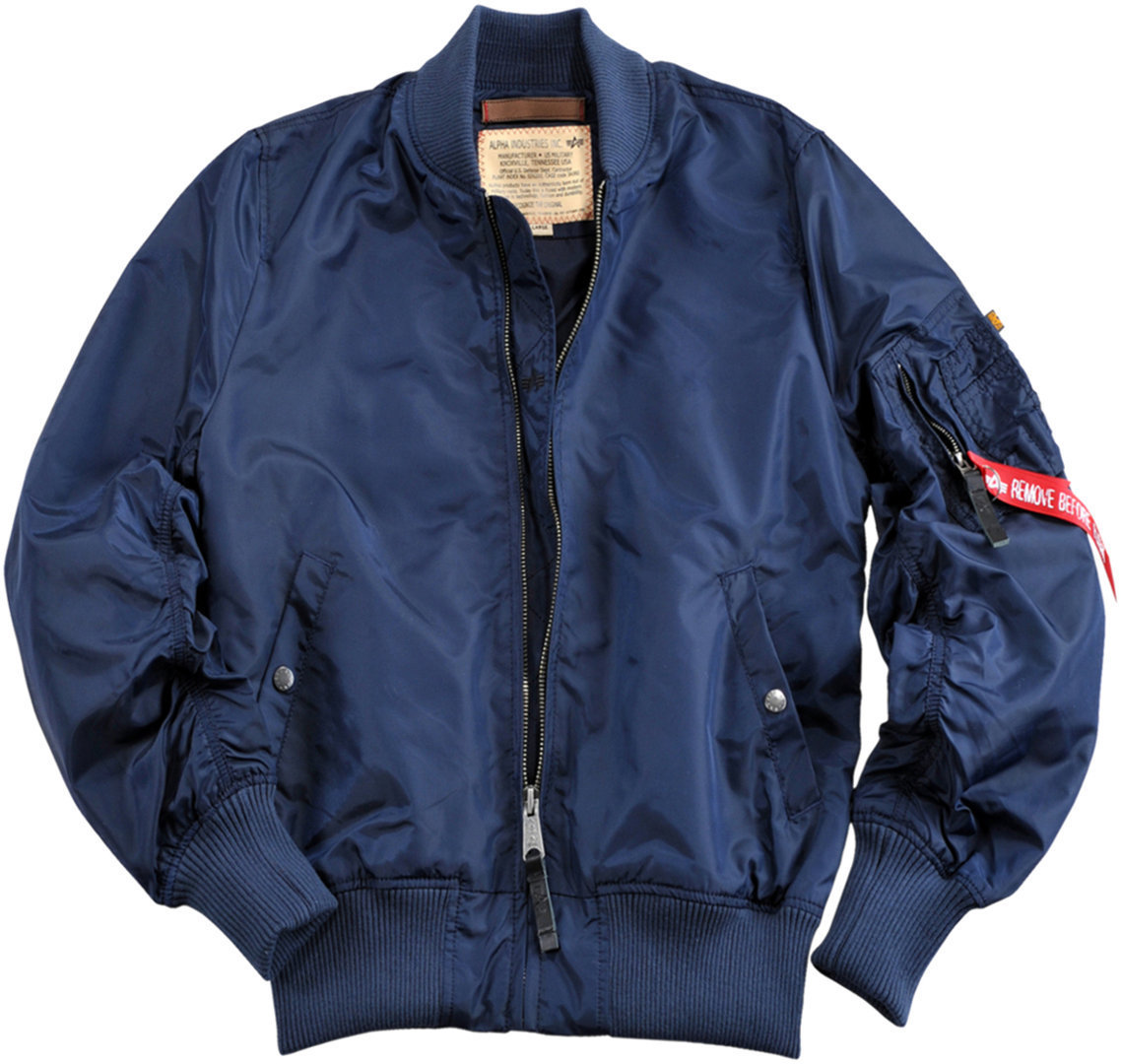 Куртка Alpha Industries MA-1 TT, темно-синяя темно синяя плюшевая куртка бомбер topman