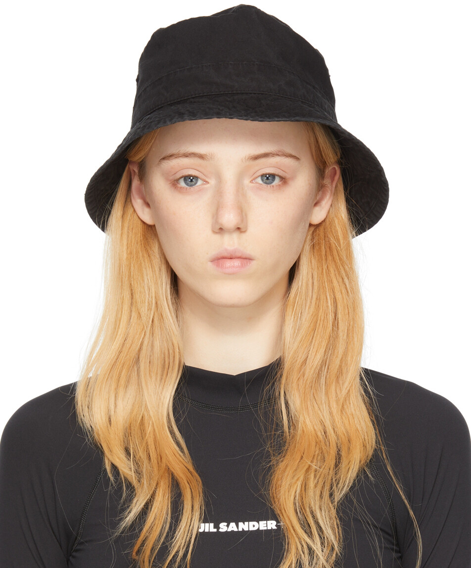 

Черная хлопковая панама Jil Sander