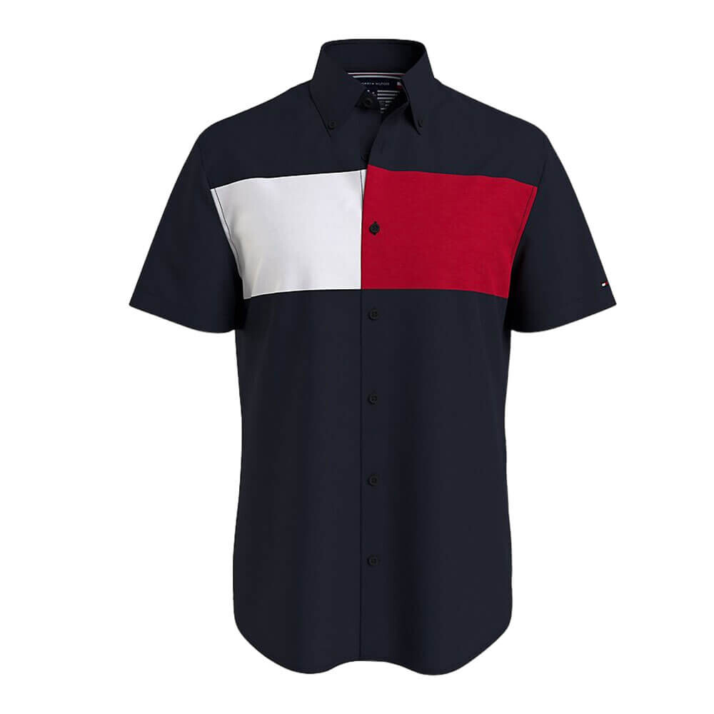 

Рубашка Tommy Hilfiger Regular Fit Flag, темно-синий/красный/белый