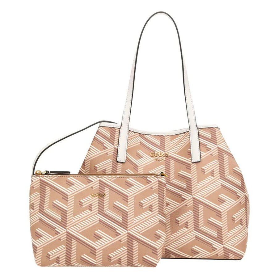 

Сумка-шоппер Guess External Pochette, серо-бежевый