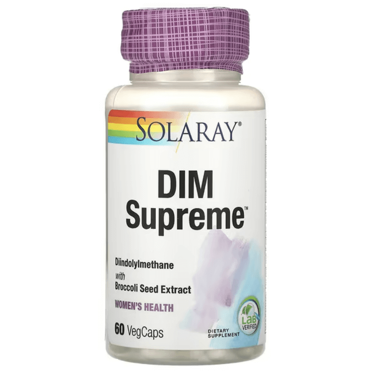 Дииндолилметан DIM Supreme, 60 растительных капсул, Solaray