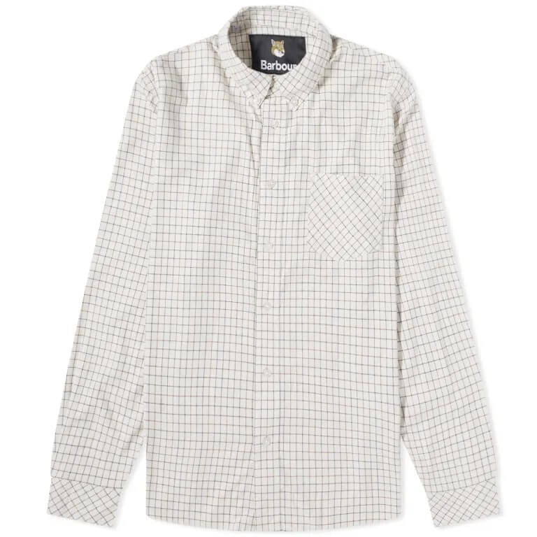 

Рубашка Barbour x Maison Kitsuné Newbury, серый