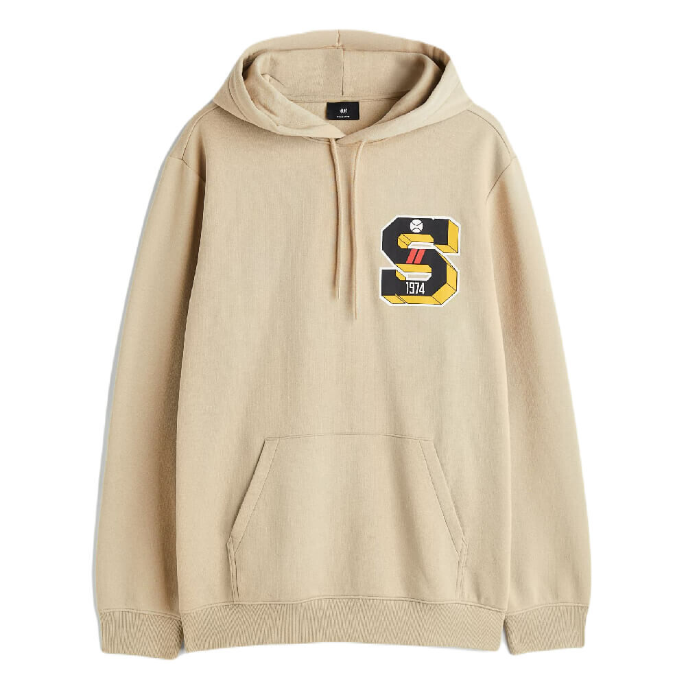 

Худи H&M Baseball Regular Fit, светло-бежевый