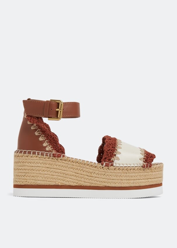 

Сандалии SEE BY CHLOÉ Glyn platform sandals, коричневый