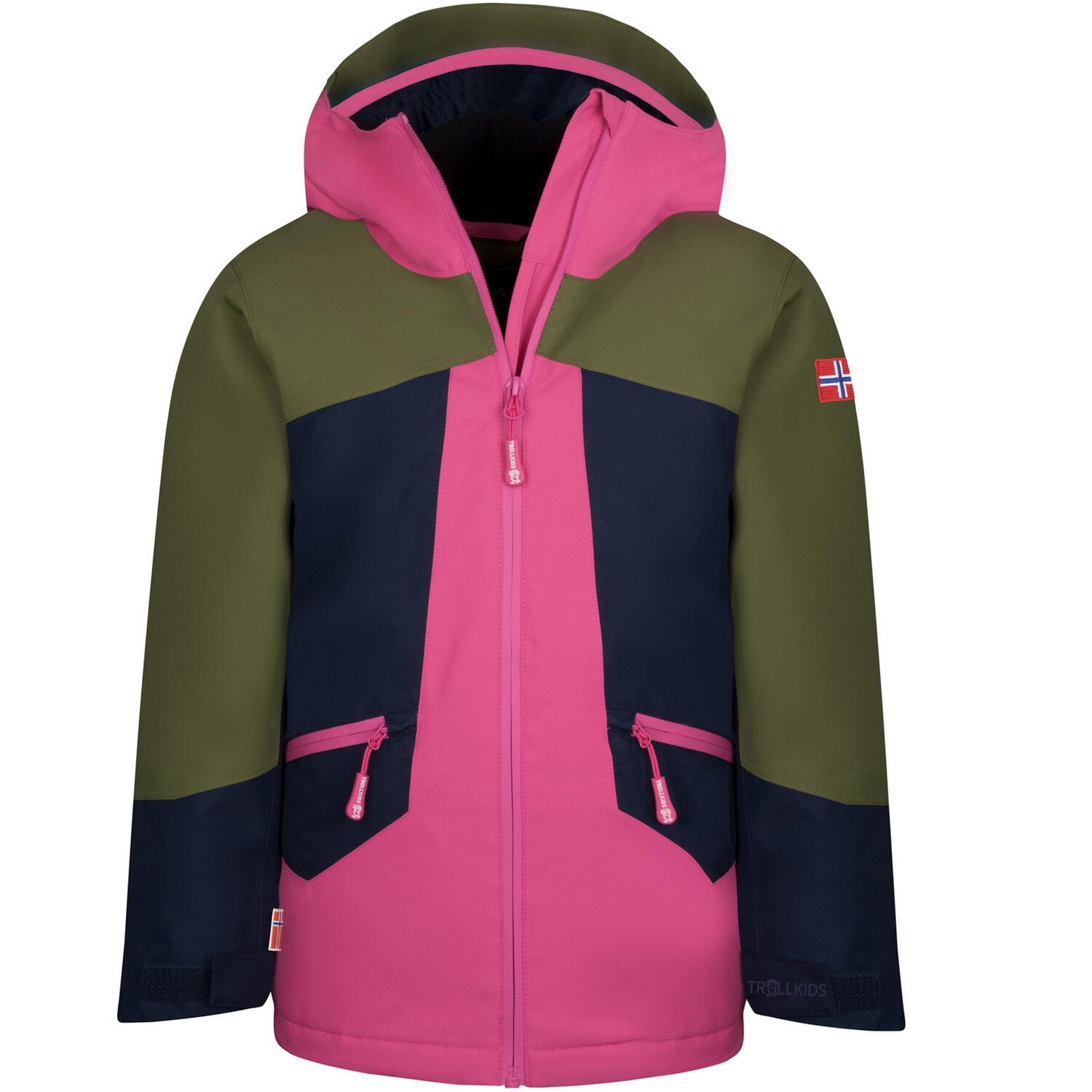 

Лыжная куртка Trollkids Skijacke Rauland, цвет dusky olive light magenta navy