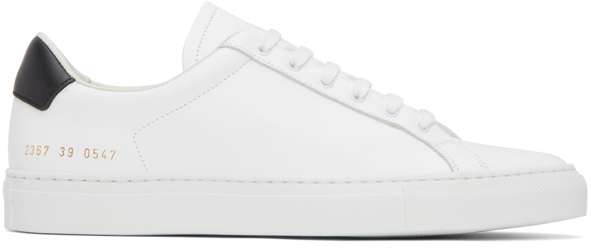 

Белые низкие кеды в стиле ретро Common Projects