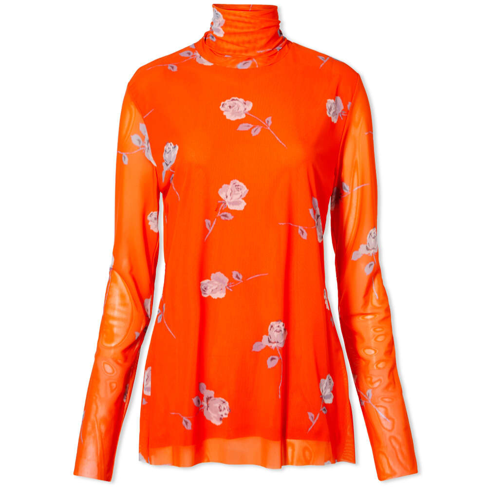 

Джемпер GANNI Long Sleeve Printed Mesh Rollneck, Оранжевый
