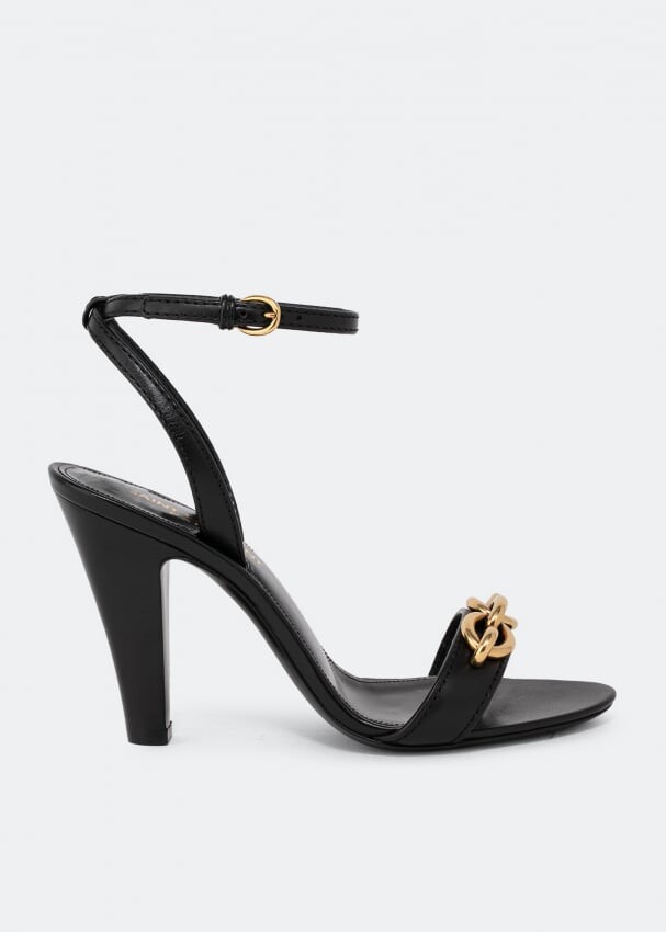 

Сандалии SAINT LAURENT Maillon heel sandals, черный