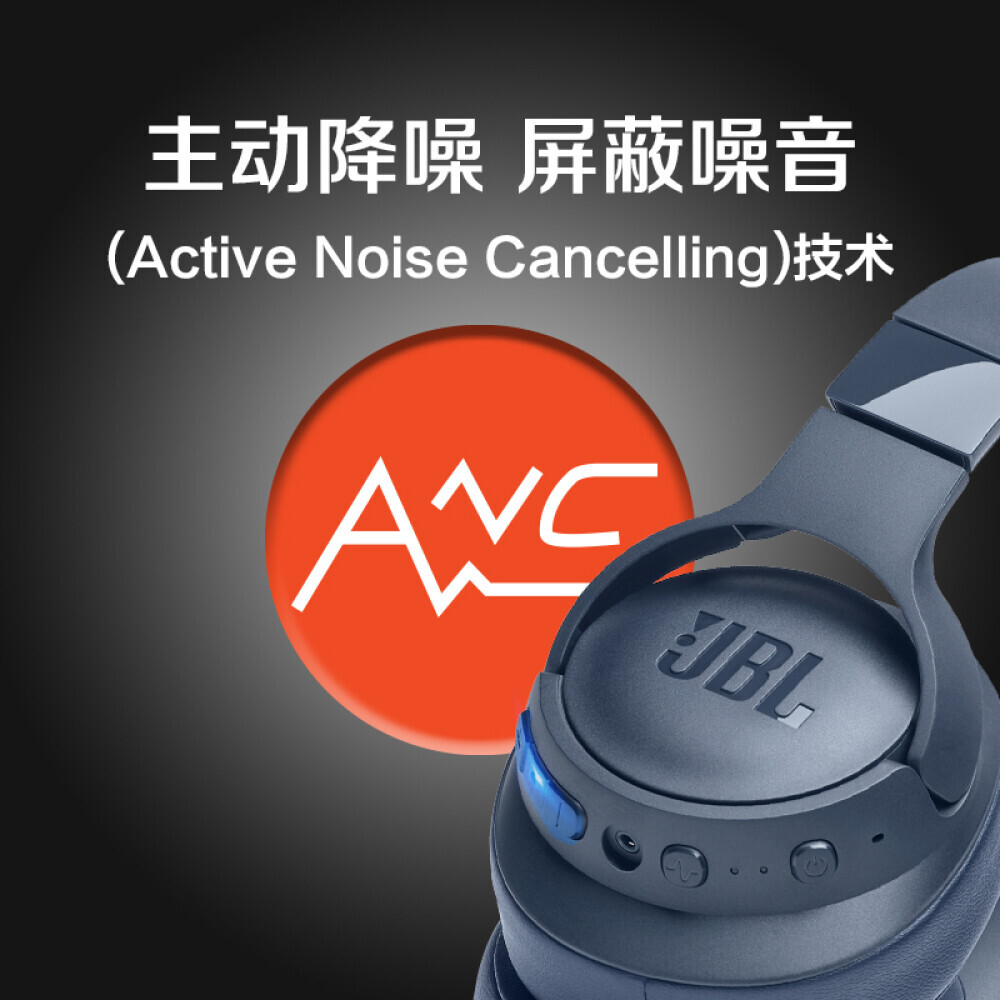 

Беспроводные наушники JBL TUNE760NC с шумоподавлением, синий
