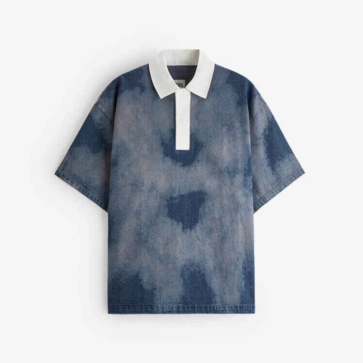 

Поло Zara Tie-Dye, синий