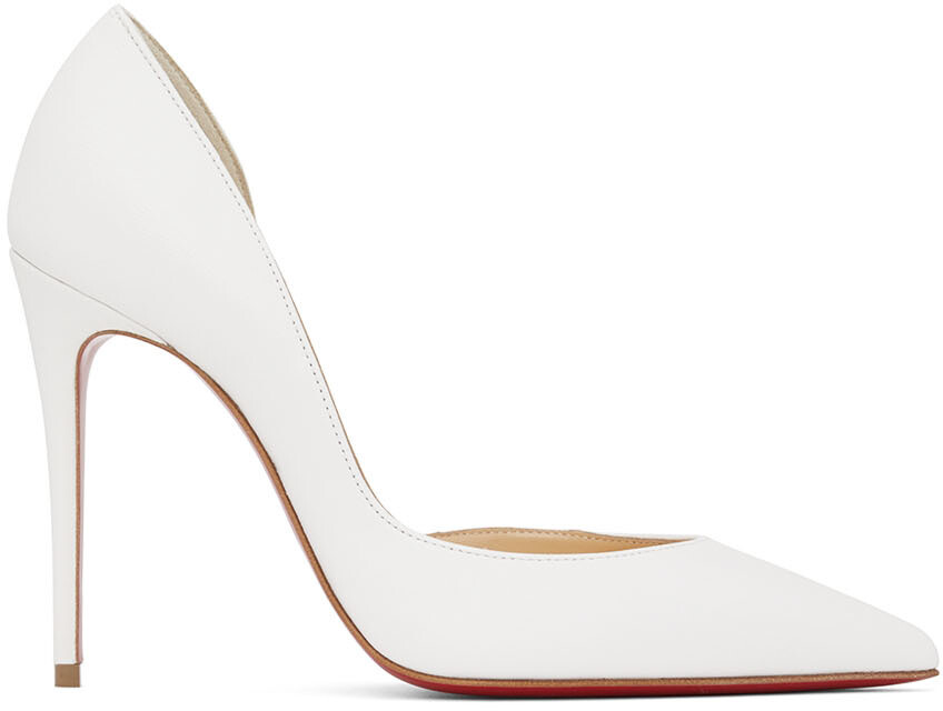 

Белые туфли на каблуке 100 Iriza Cut-Out Christian Louboutin, Белый