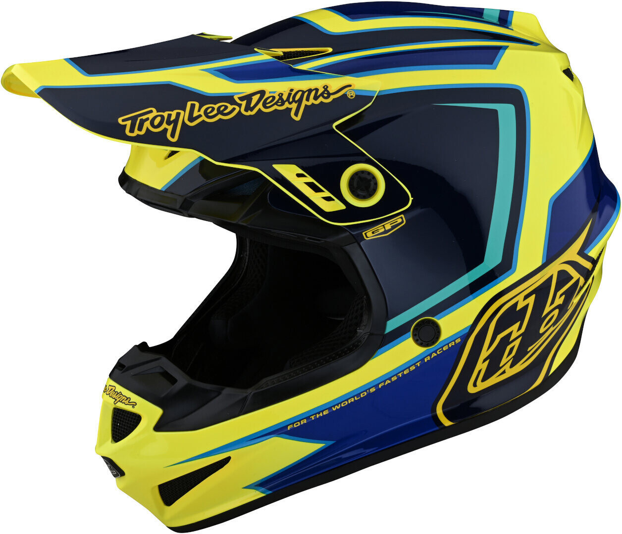 

Шлем Troy Lee Designs GP Ritn для мотокросса, сине-желтый