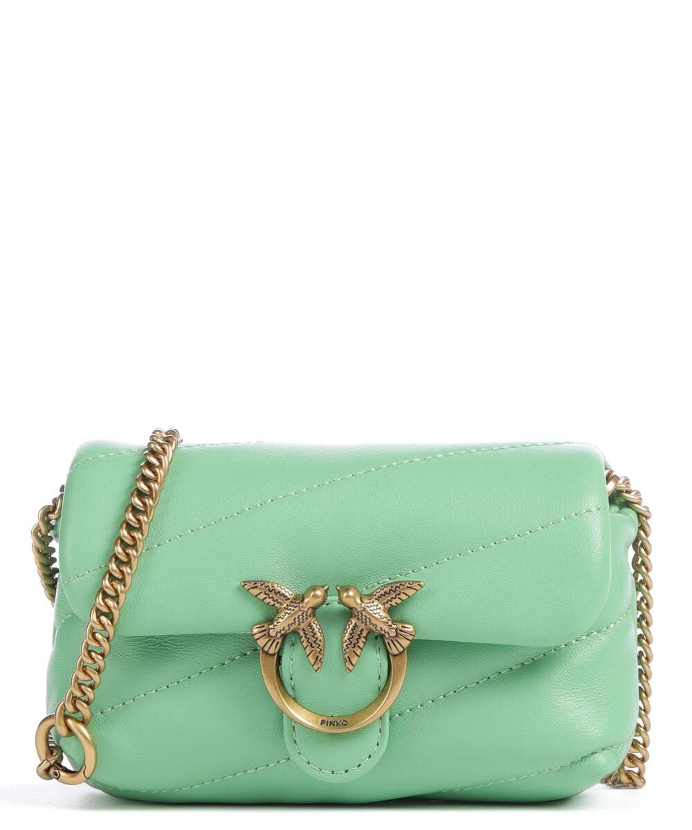 

Сумка через плечо Love Puff Micro из овчины Pinko, зеленый