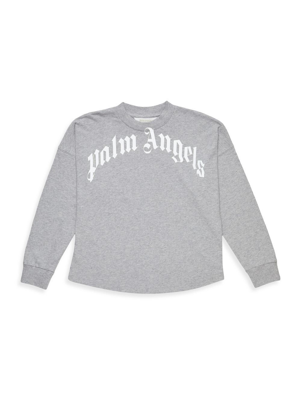 

Классическая футболка Little Boy's & Boy's с длинными рукавами и логотипом Palm Angels, серый