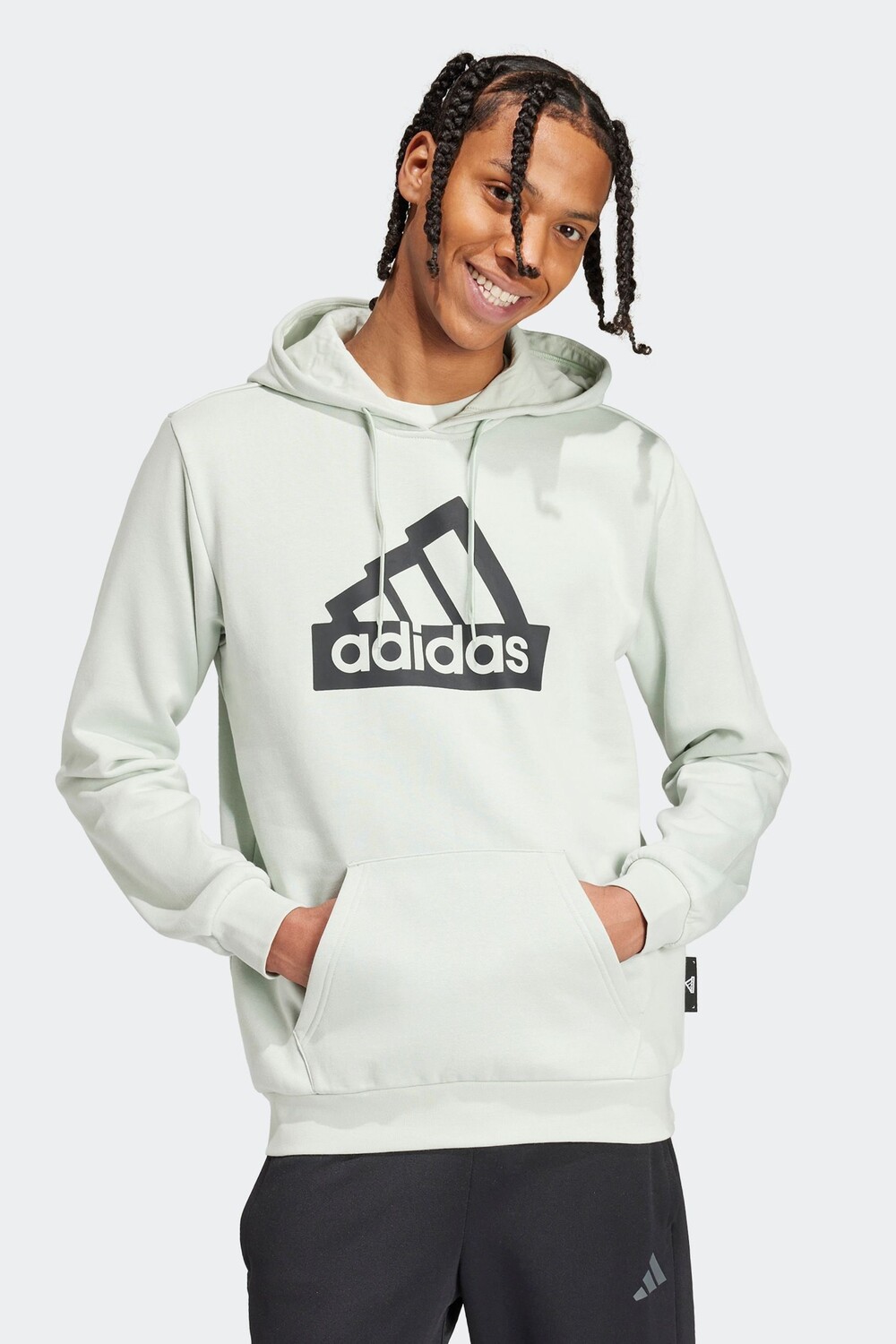 

Современная толстовка с капюшоном и графическим принтом Essentials Adidas, зеленый
