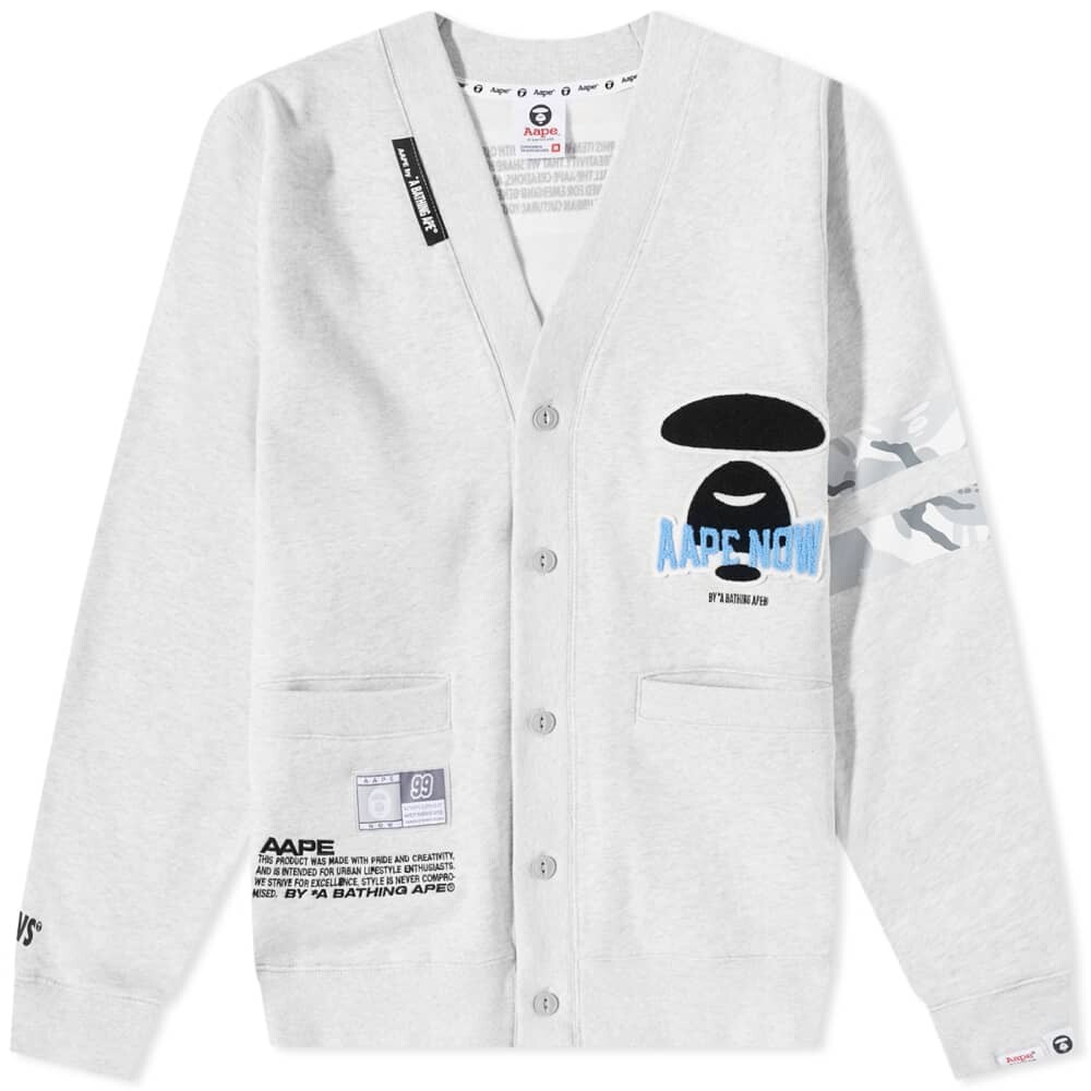 

Джемпер AAPE Towel Badge Jersey Cardigan, Серый