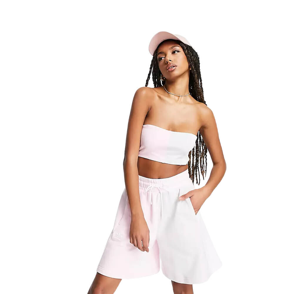 

Спортивный топ Adidas Originals 'Summer Rave' Colour Block Bandeau, розовый