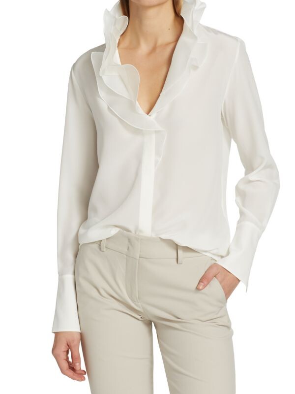 

Шелковая блузка аннора Ralph Lauren Collection Off white