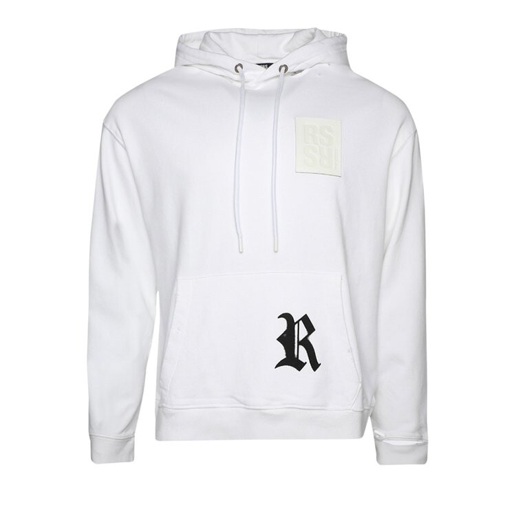

Худи Raf Simons Destroyed Regular Fit Hoodie With R Print On Pocket 'White', белый