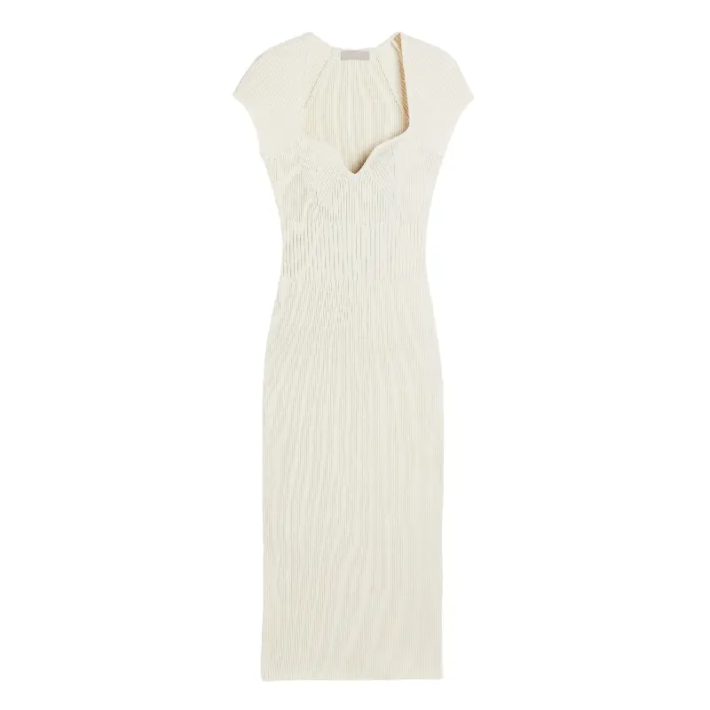 

Платье H&M Rib-knit Bodycon, кремовый