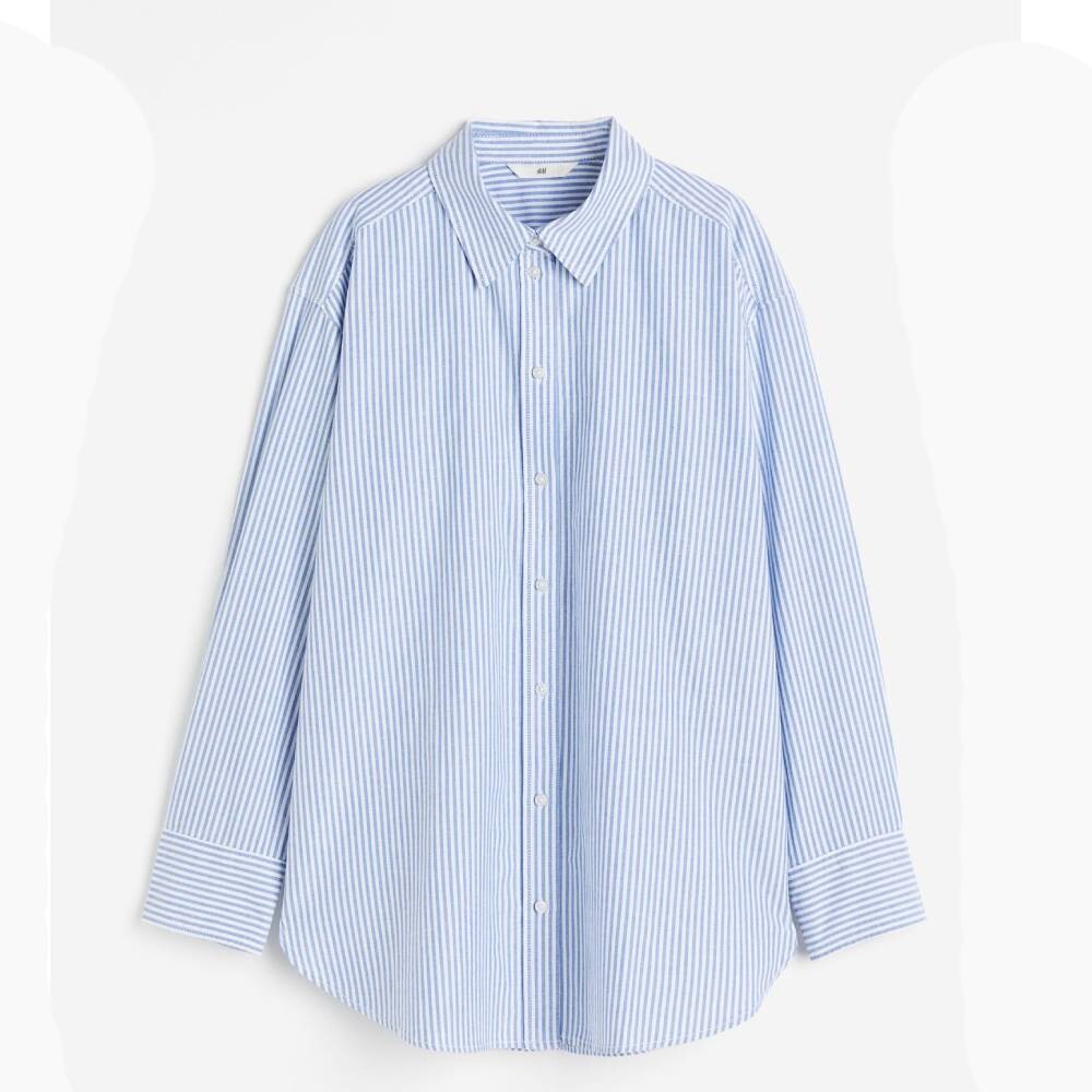 

Рубашка H&M Oxford, синий/белый