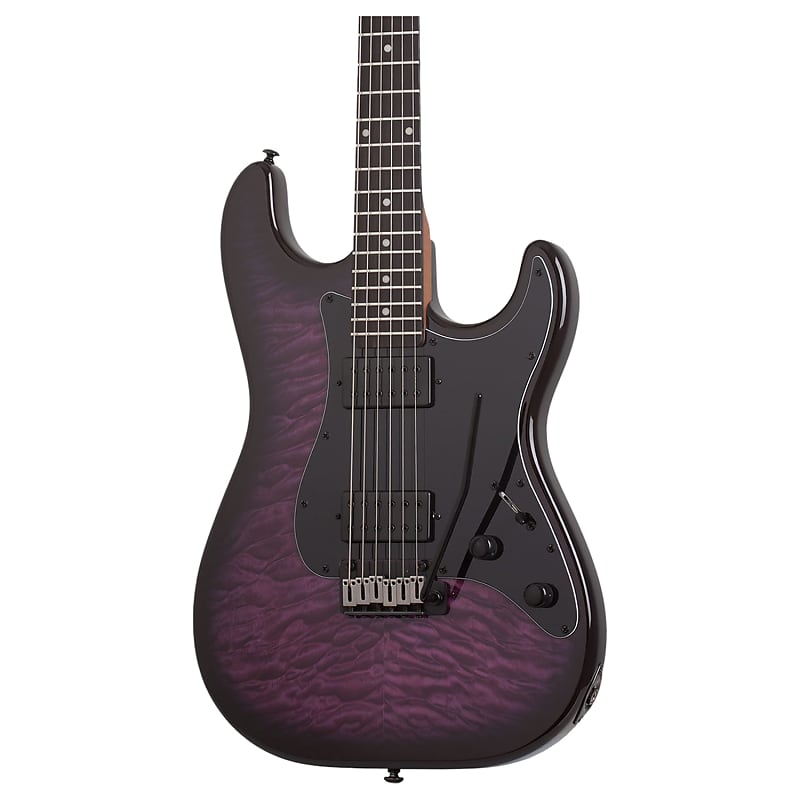 Schecter Traditional Pro Electric Guitar, Trans Purple Burst