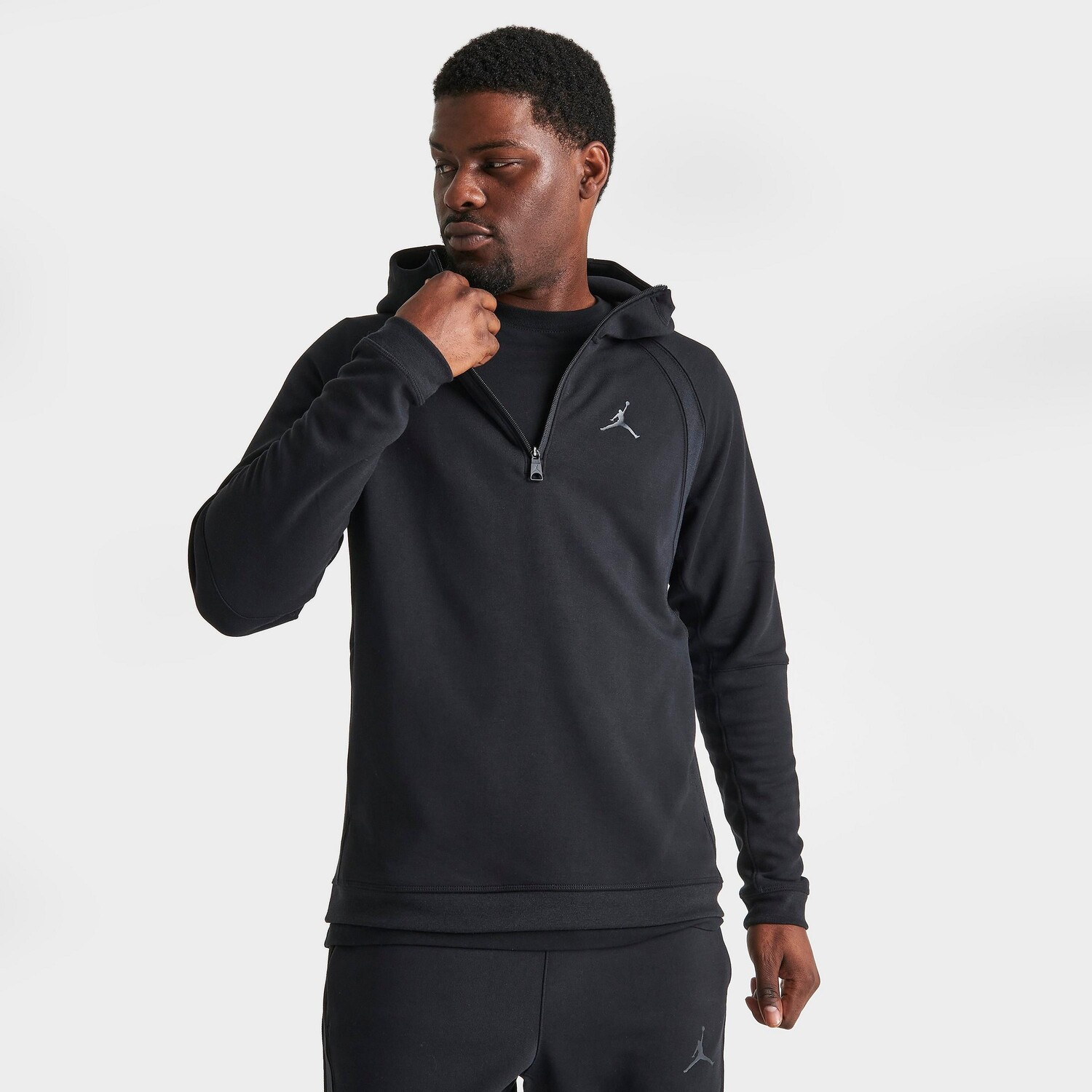 

Мужская худи Jordan Sport с молнией до половины, черный