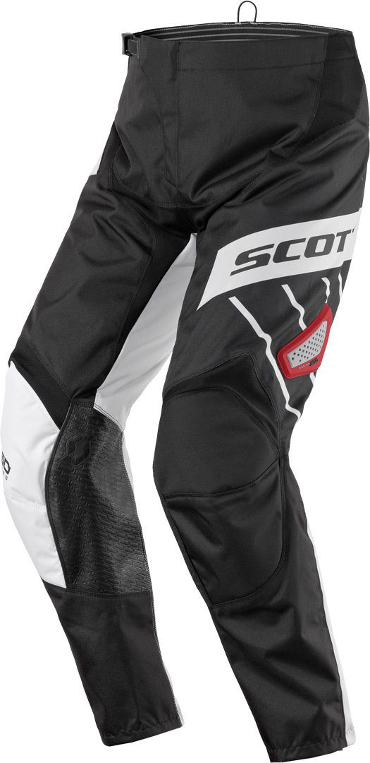 Мотоциклетные брюки Scott 350 Dirt с регулируемой талией, черный/красный