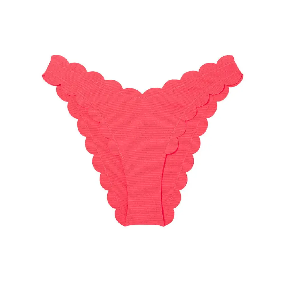 

Плавки бикини Victoria's Secret Scallop Brazilian, кораловый, Красный