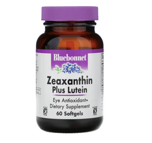 Зеаксантин плюс лютеин 60 капсул Bluebonnet Nutrition kolorex advanced candida care 60 мягких желатиновых капсул