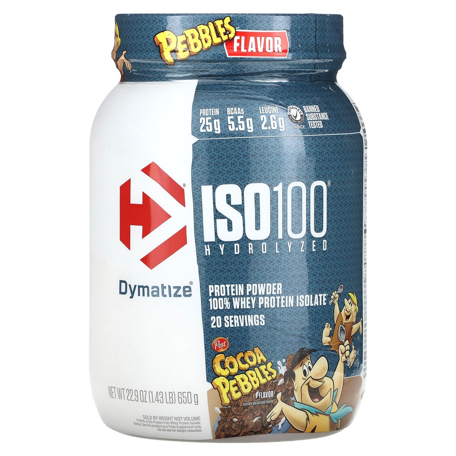 

ISO100, гидролизованный, 100% изолят сывороточного протеина, галька какао, 640 г (1,4 фунта), Dymatize