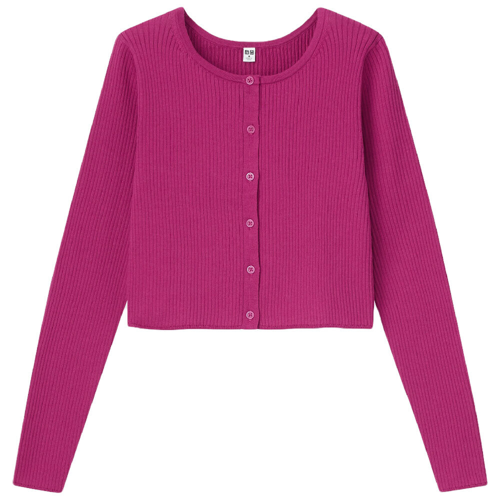 

Кардиган Uniqlo Supima Cotton Cropped, розовый
