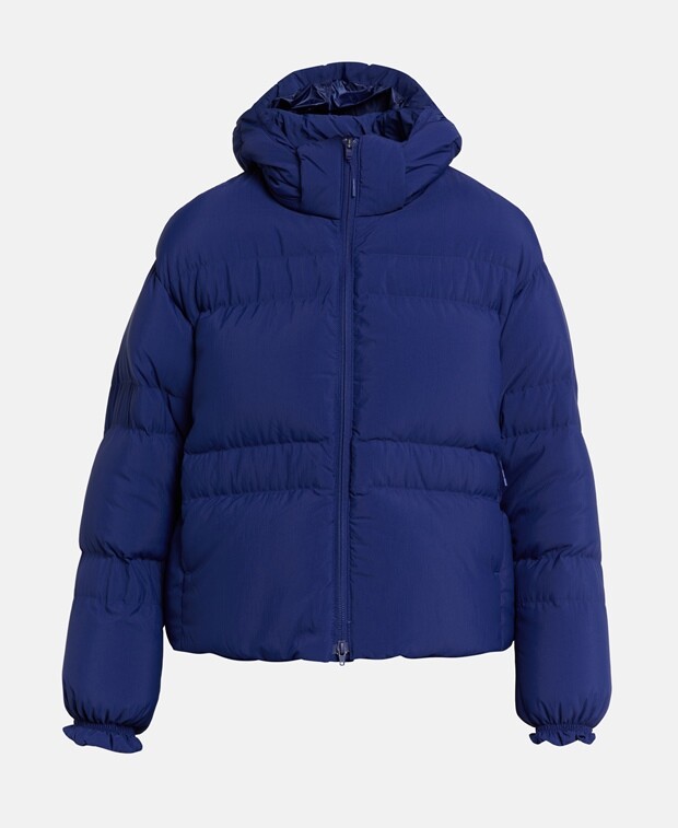 

Пуховик adidas, темно-синий