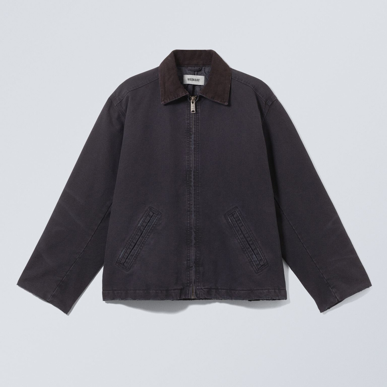 

Куртка Weekday Belle In Washed Canvas, тертый черный