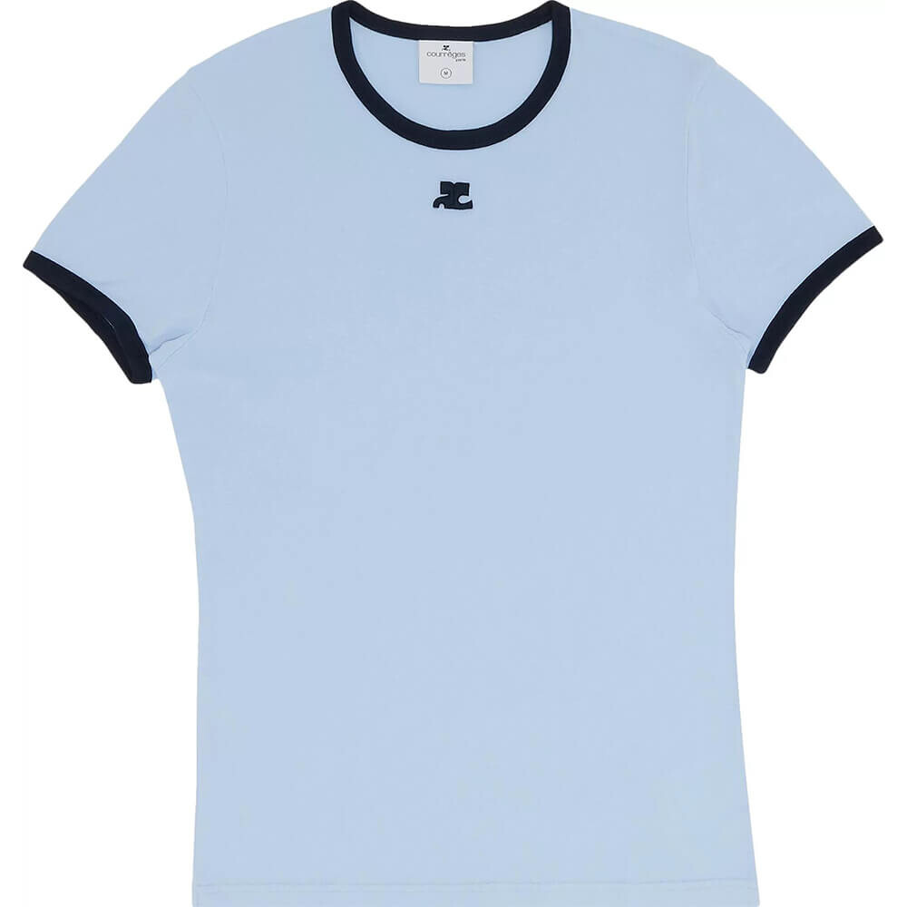 

Футболка Courreges Bumpy Contrast, синий
