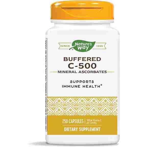 

Витамин С Nature's Way Buffered C-500, 250 капсул