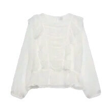 

Блузка для девочки Lindex Daniella Ruffle, белый