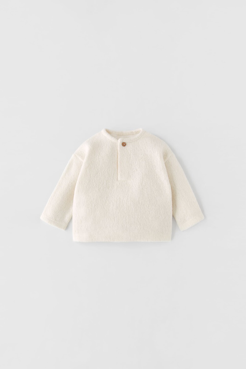 

Футболка soft touch с текстурой ZARA, светлый экру