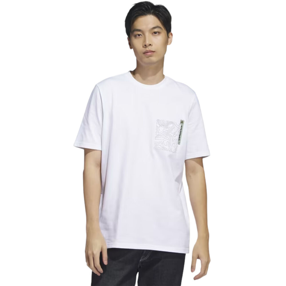 

Футболка Adidas City Escape Graphic Pocket, белый