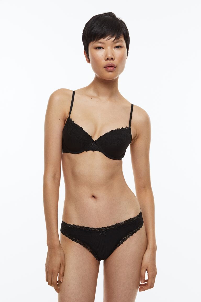 

Трусы бразилиана, 3 шт. H&M, черный