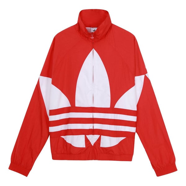 

Куртка adidas originals Bg Trefoil TT Large logo Sports Jacket Red, красный