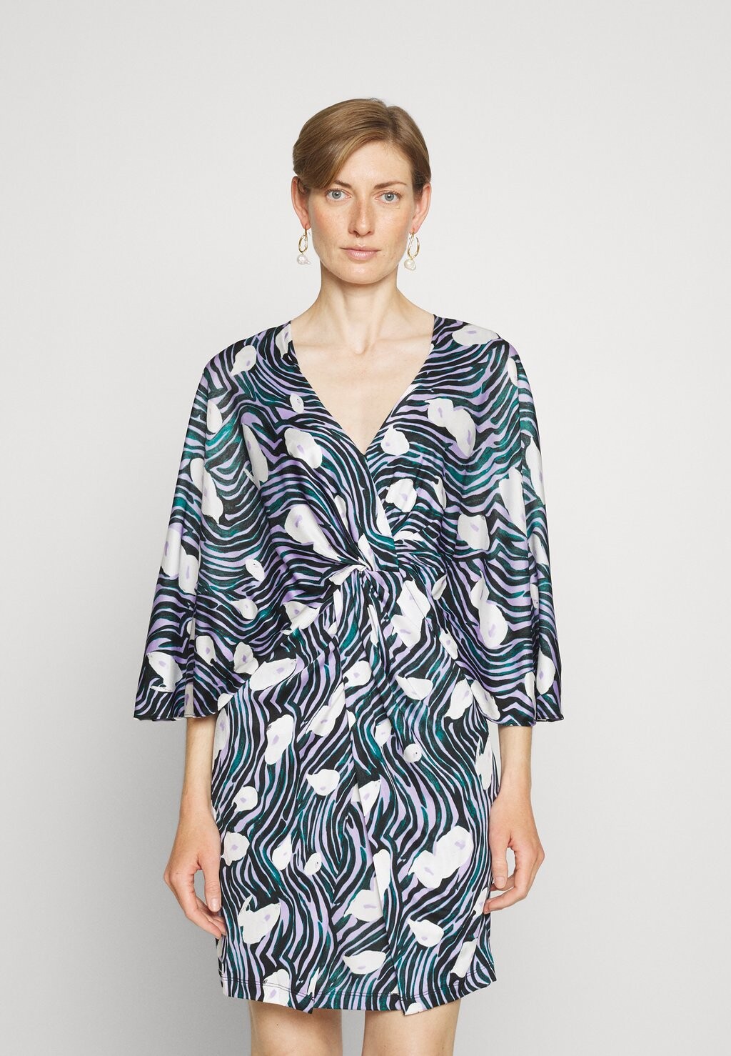 

Летнее платье Emmaline Dress Diane von Furstenberg, цвет ocean tide orchid
