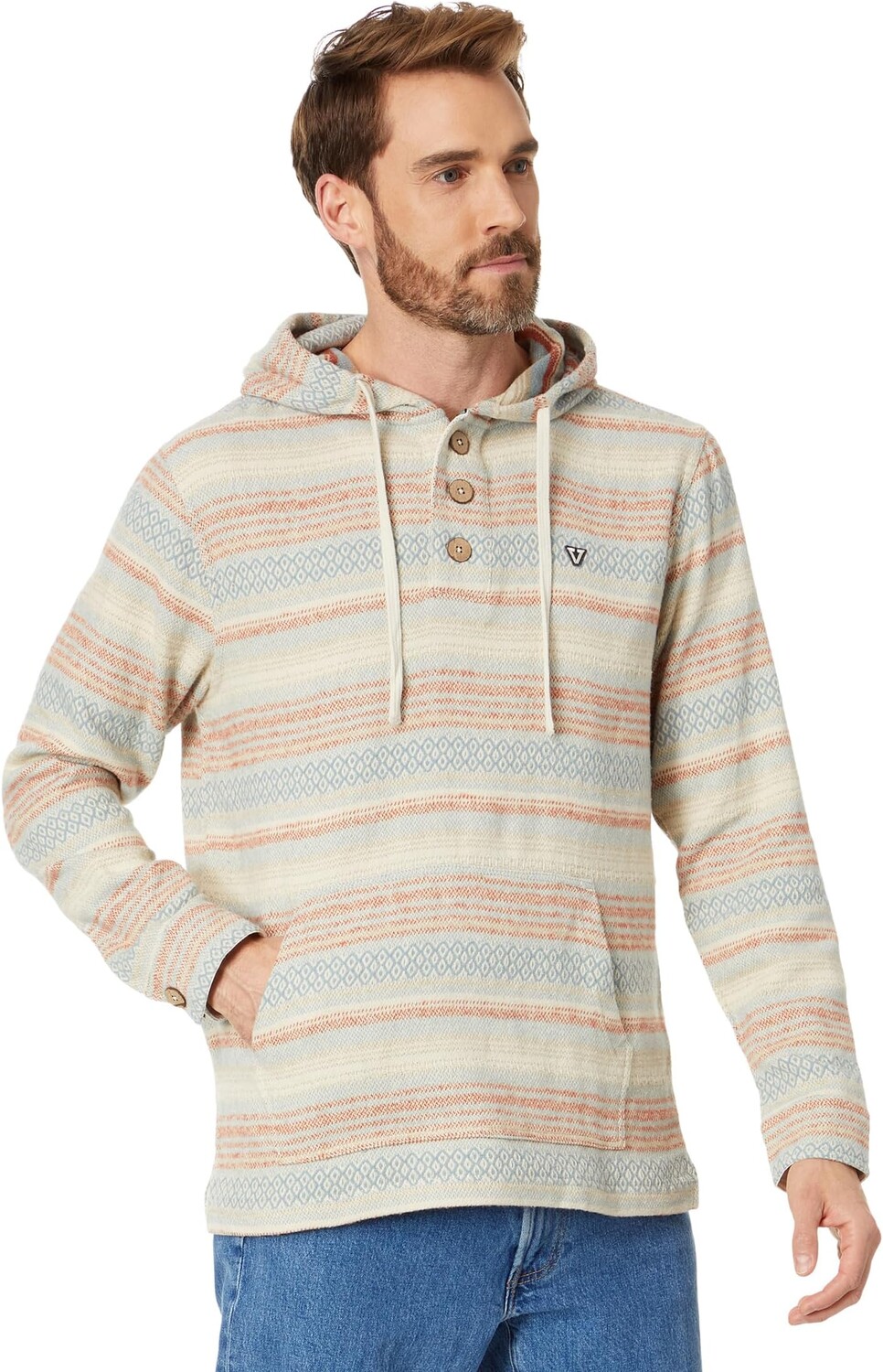 

Толстовка Descanso Hooded Popover VISSLA, цвет Light Slate