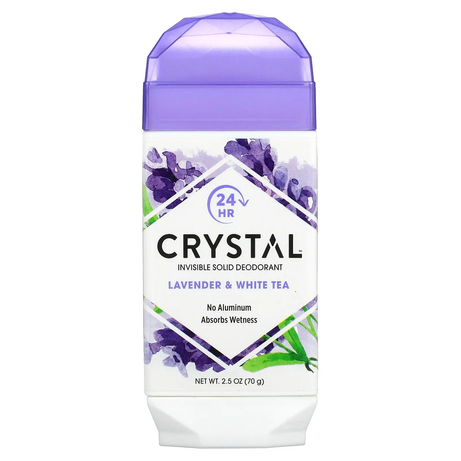 Crystal Body Deodorant Натуральный дезодорант лаванда и белый чай 2,5 унц. (70 г) crystal crystal дезодорант твердый невидимый лаванда и белый чай