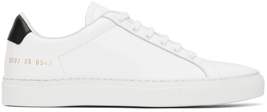 

Белые ретро кроссовки Common Projects, Белый