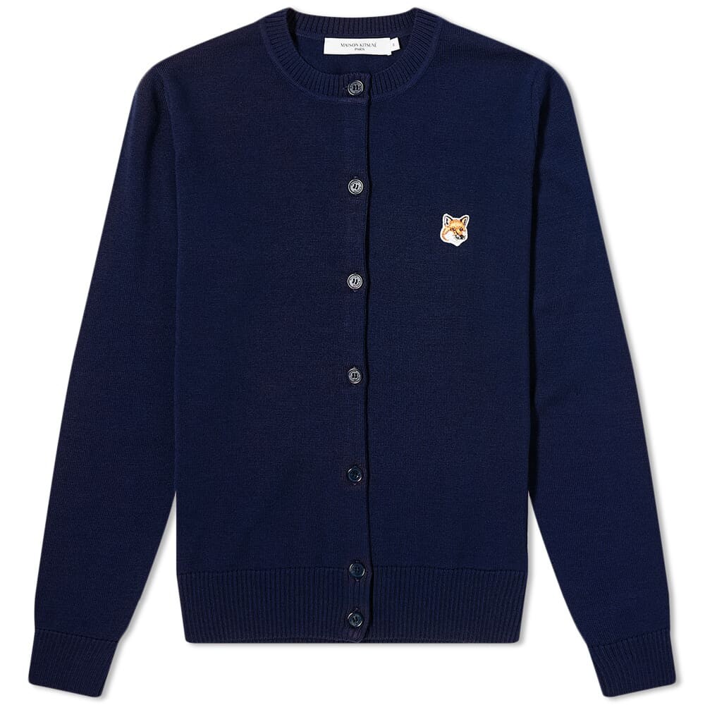 

Джемпер Maison Kitsune Fox Head Patch Adjested R-Neck Cardigan, Черный