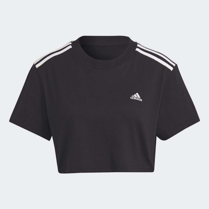 

Топ Adidas Camiseta Cropped Hyperglam, черный/белый
