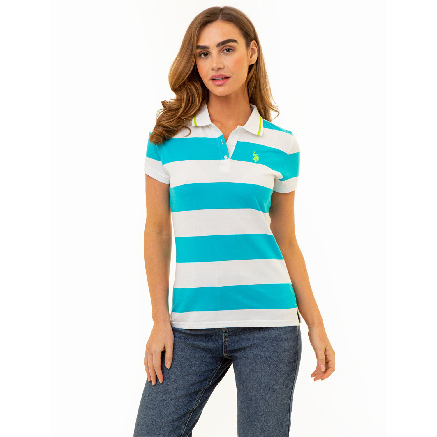 

Футболка-поло U.S. Polo Assn. Rugby Stripe, голубой