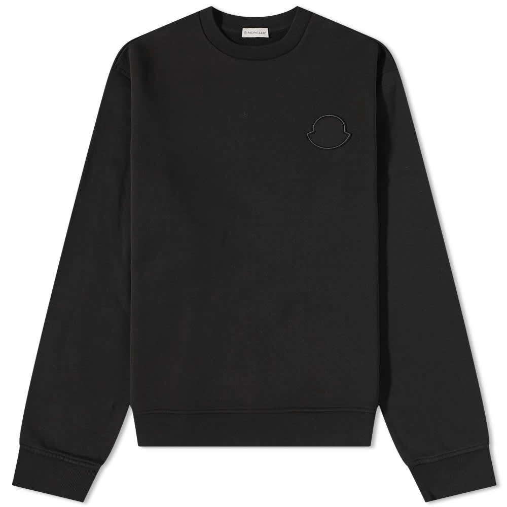 

Толстовка Moncler Embroidered Outline Logo Crew Sweat, Черный